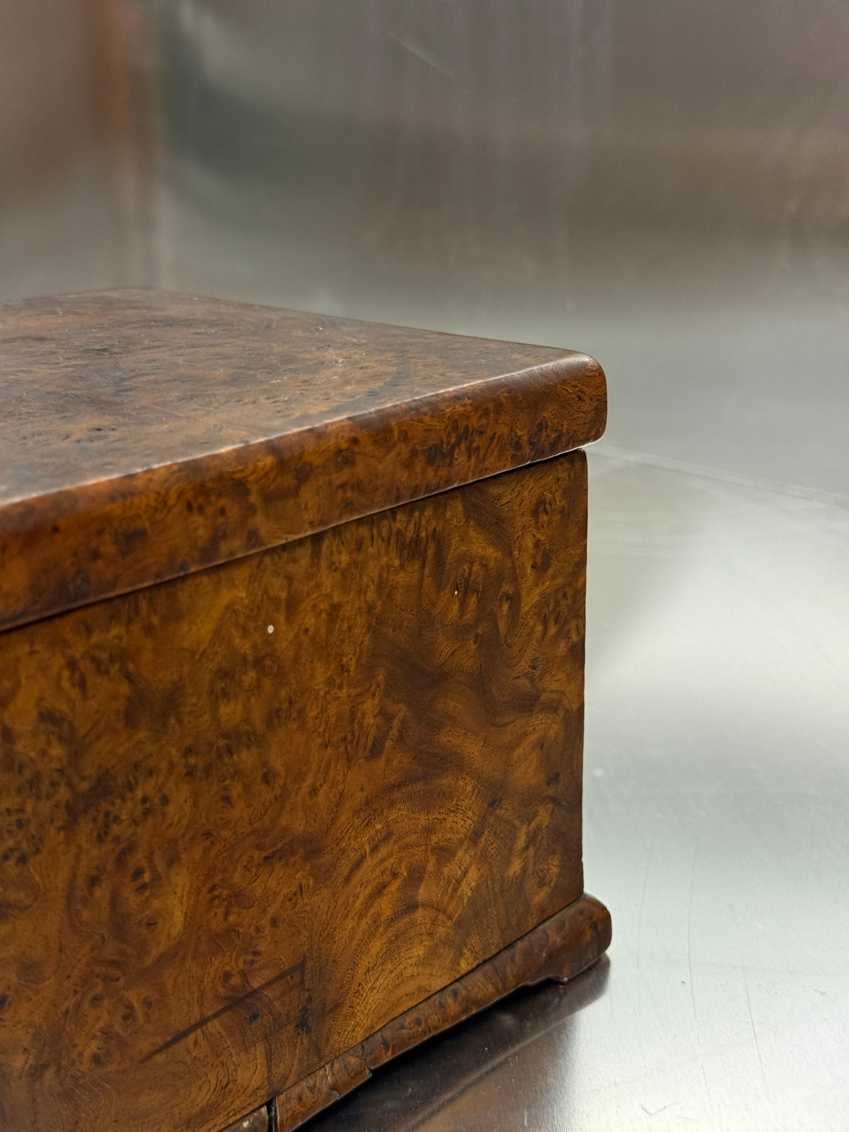 Lidded box in birch burl