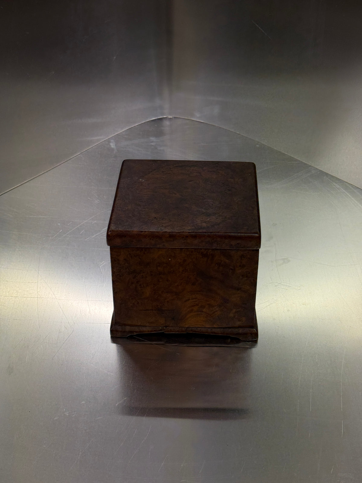 Lidded box in birch burl