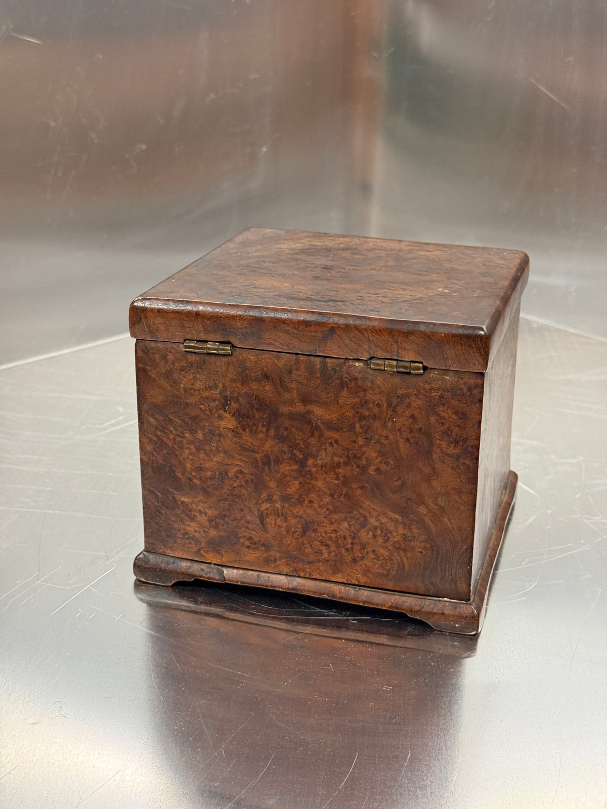 Lidded box in birch burl