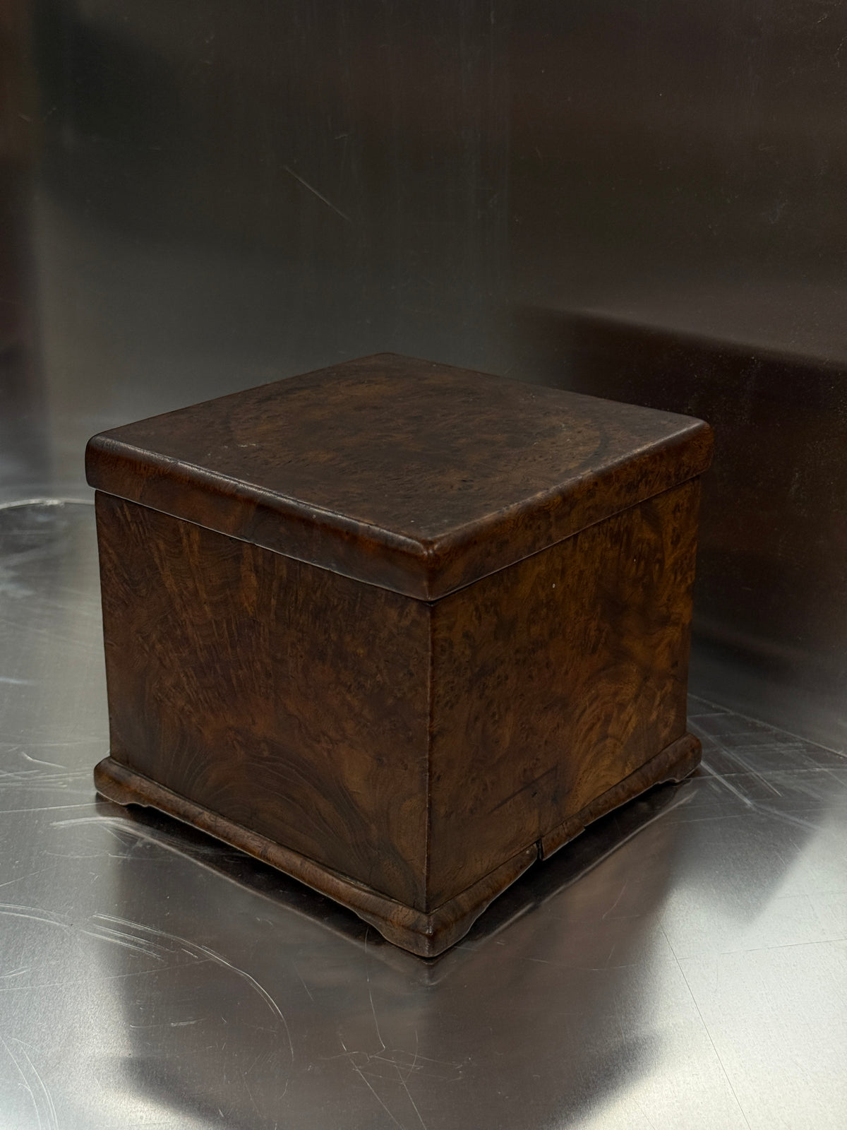Lidded box in birch burl